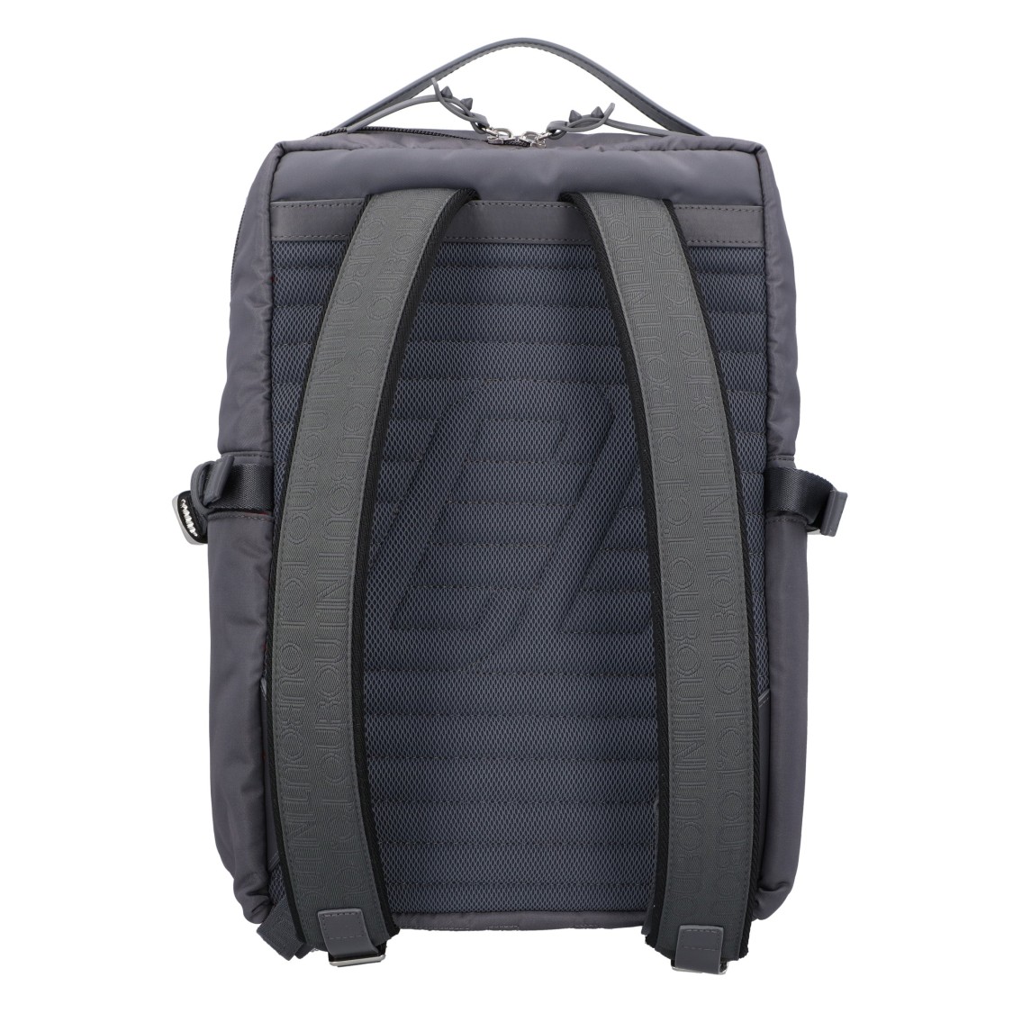Christian Louboutin Loubideal Small Rubber Backpack With Signature Detail In Gray