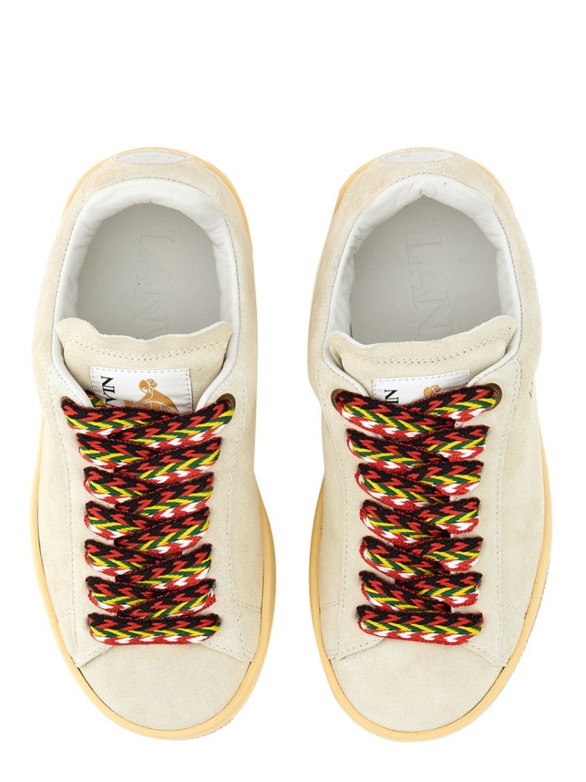 Lanvin Sneaker Cube With Soft Leather Upper In Neutrals