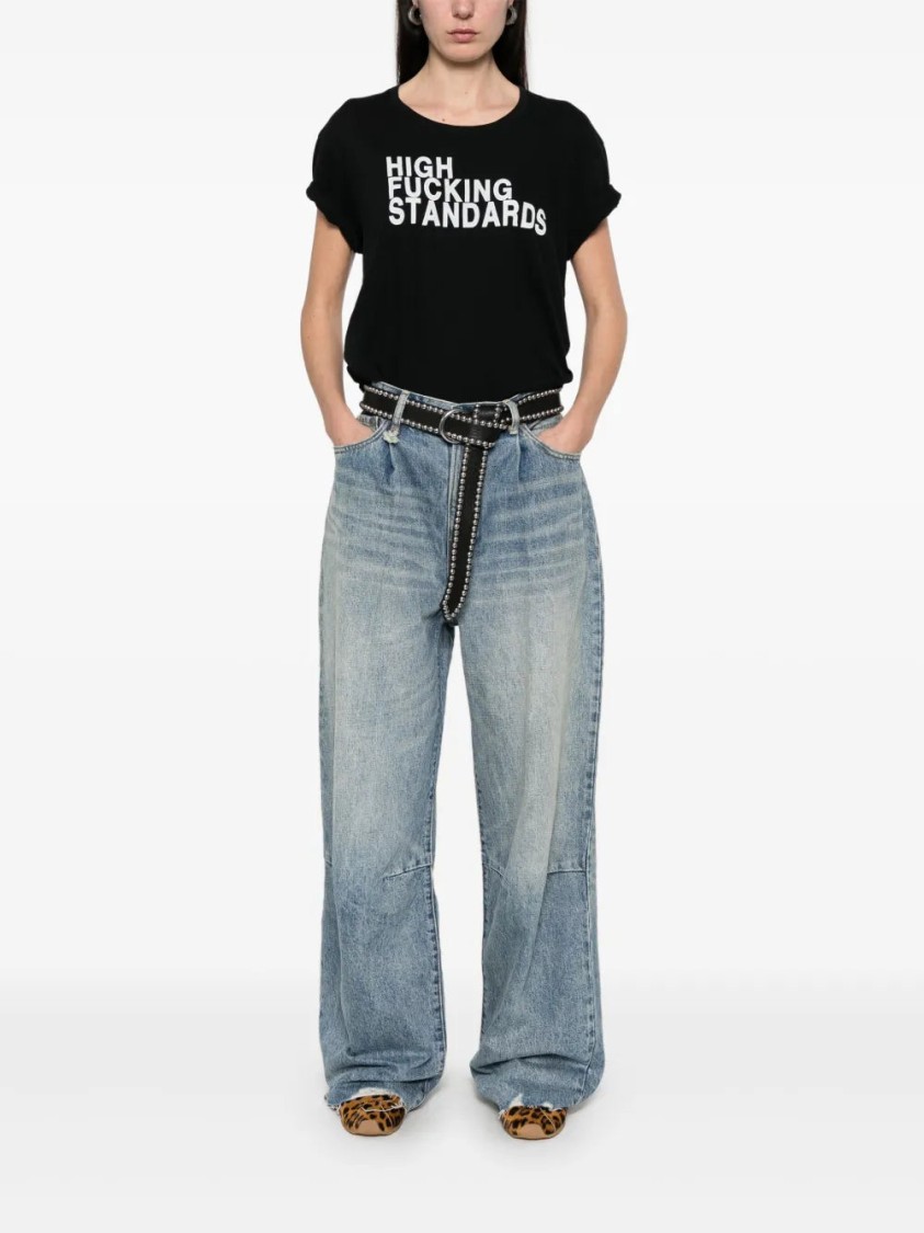 R13 Wayne Wide-leg Jeans In Blue