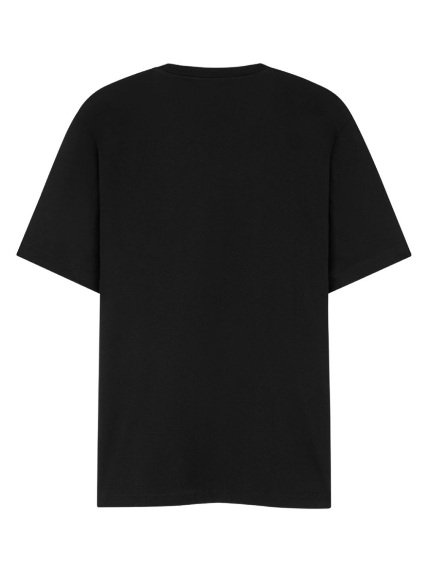 Versace Black T-shirt With Medusa Head Logo Print On The Front In Cotton Man