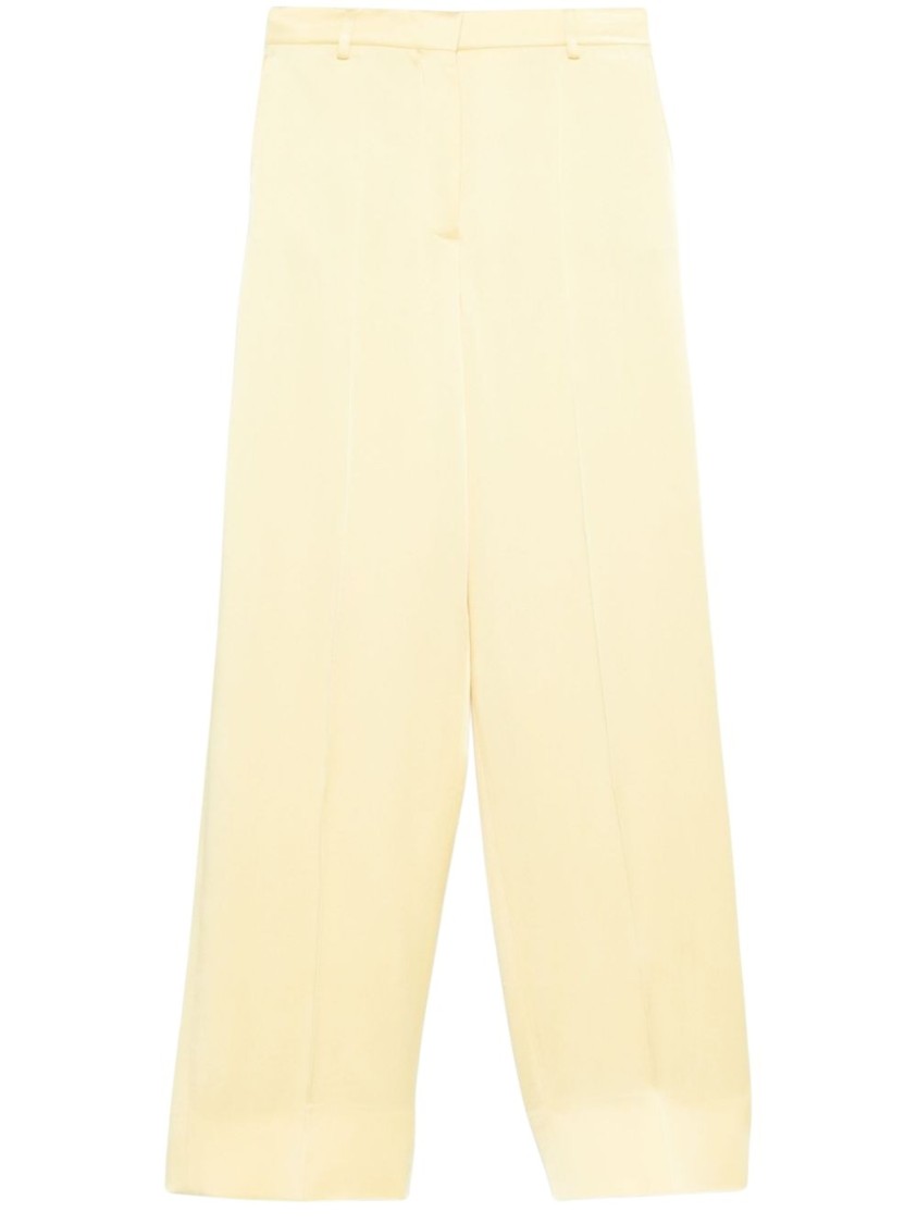 Shop Stella Mccartney Beige Wide-leg Trousers In Neutrals