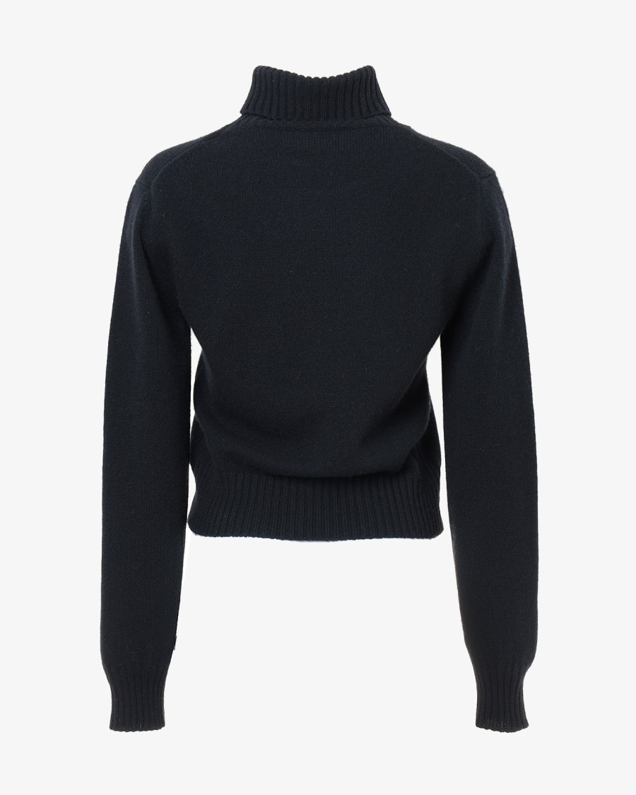 Ami Alexandre Mattiussi Ami Recycled Cashmere Turtleneck Sweater In Black