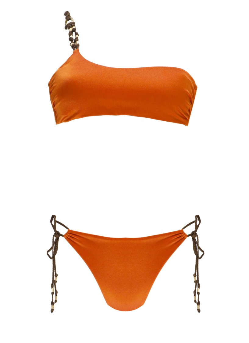 Miss Bikini Bandeau Orange Bikini In Orange