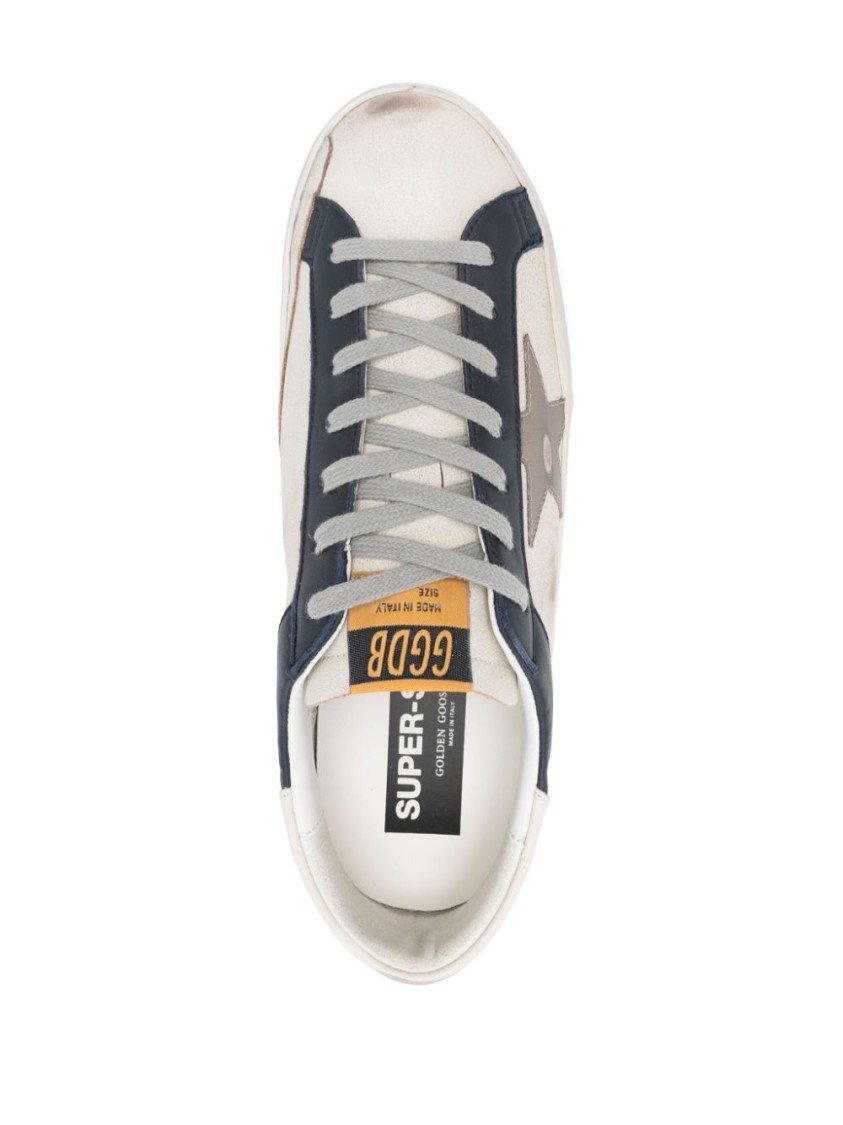 Shop Golden Goose Low-top Sneakers With Contrast Panels In White