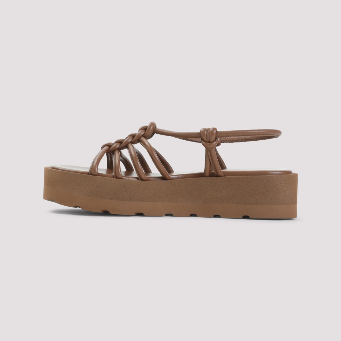 Gianvito Rossi Camel Brown Caged Slingback Sandals In Brown