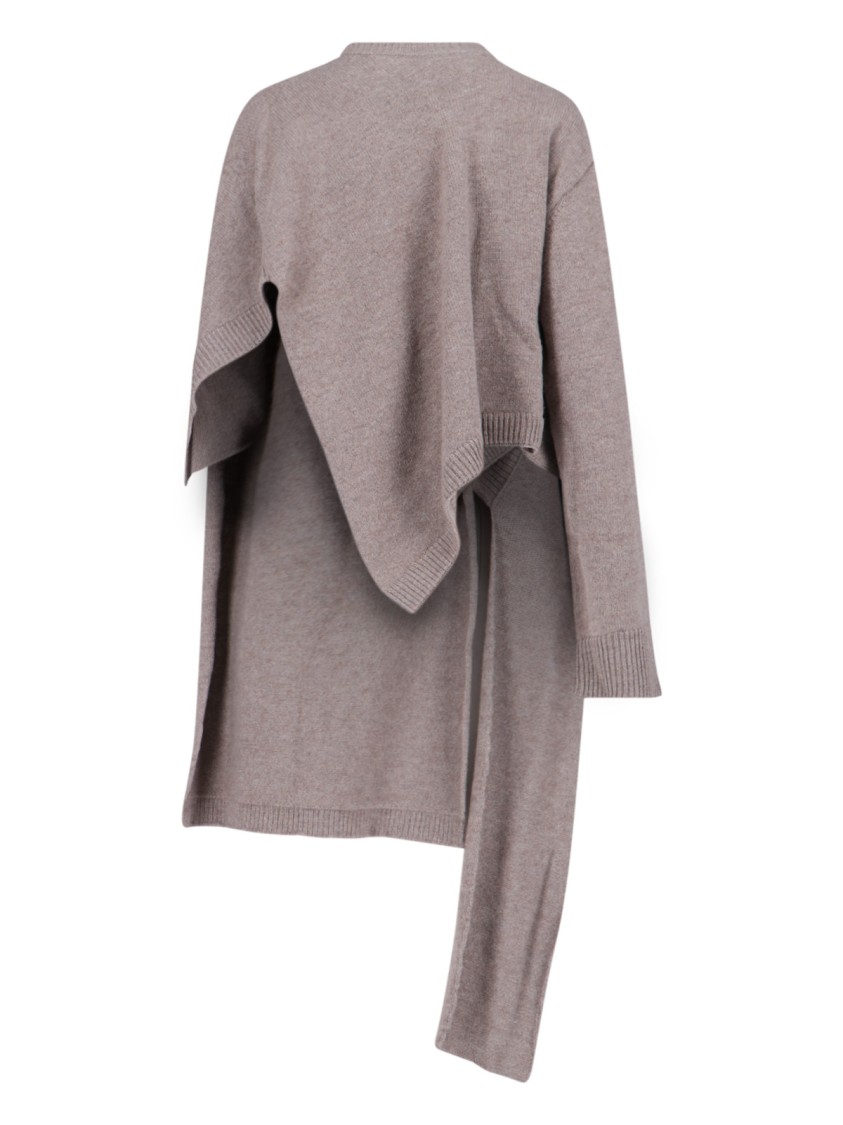 NICCOLÒ PASQUALETTI NICCOLÒ PASQUALETTI ASYMMETRICAL UNSTRUCTURED SWEATER IN BEIGE