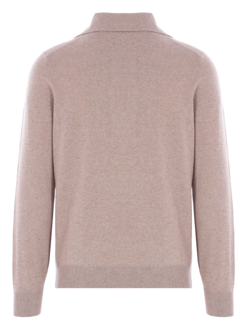 Brunello Cucinelli Relaxed Fit Pullover With Classic Collar In Pink