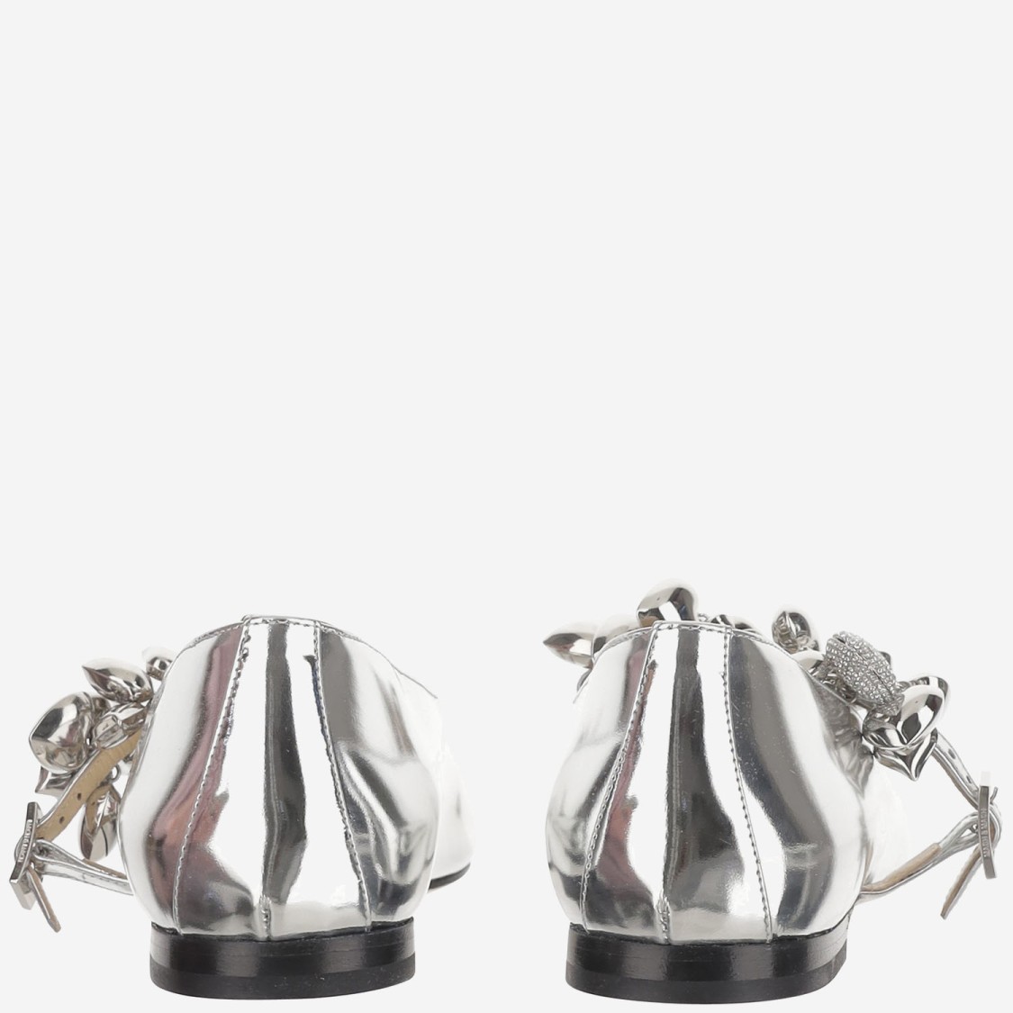 Mach&mach Low Shoe With Metallic Decoration In Silver