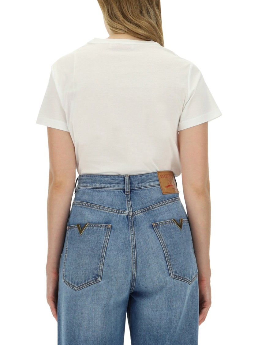 Shop Valentino Relaxed-fit Jersey T-shirt With Subtle Logo Detail