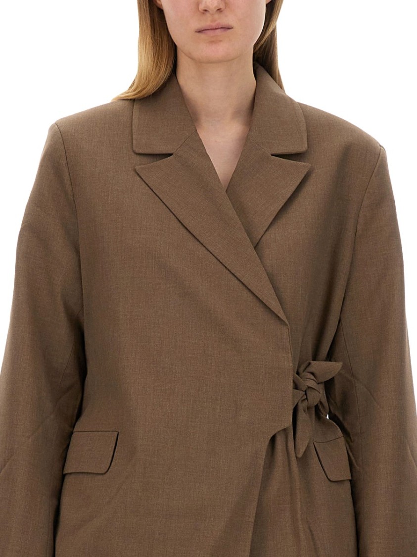 GANNI GANNI ASYMMETRICAL BLAZER 