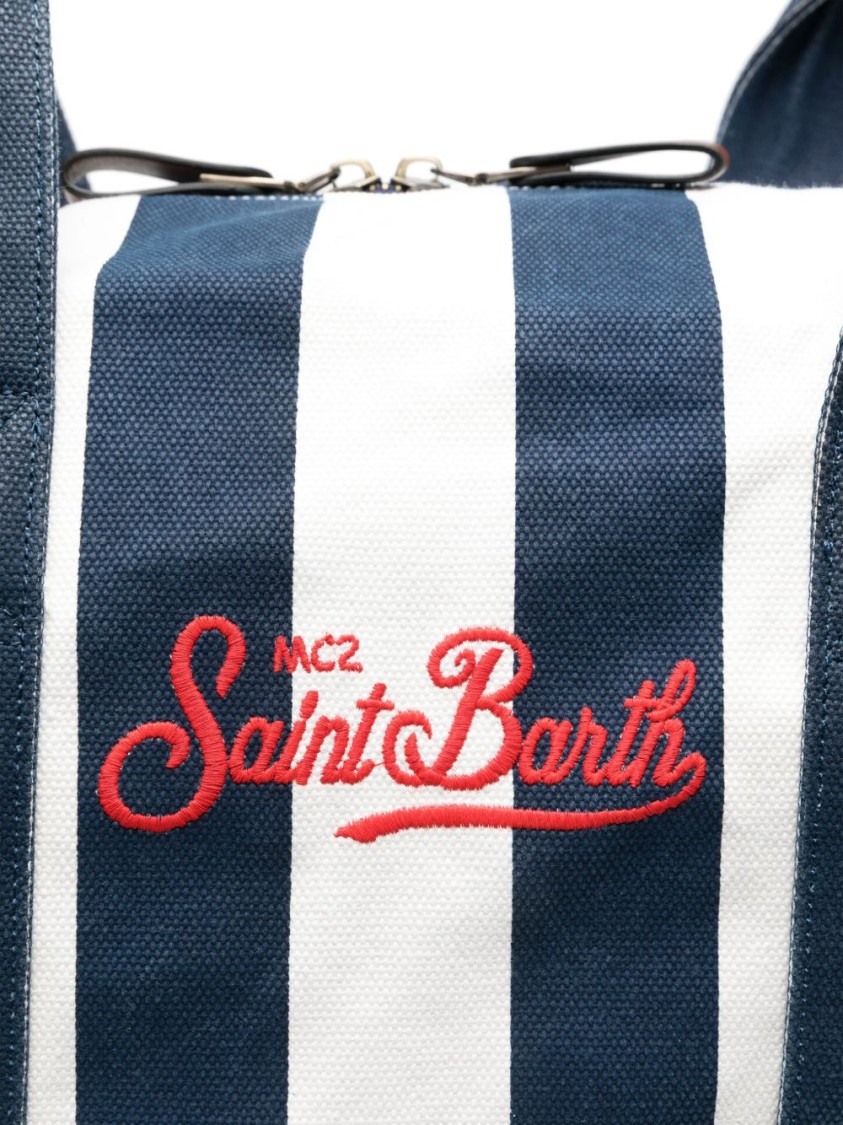 MC2 SAINT BARTH MC2 SAINT BARTH STRIPE PRINT TRAVEL BAG WITH TWO-WAY ZIP FASTENING