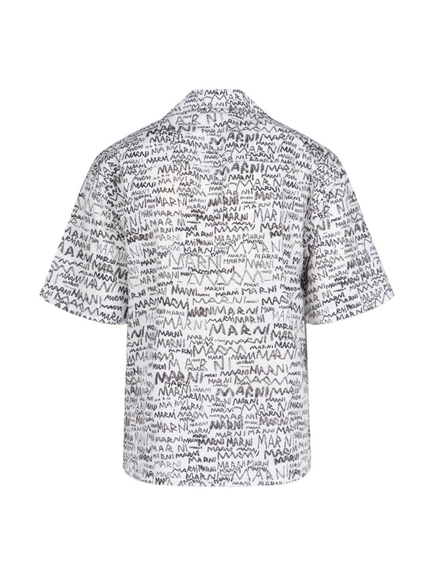 Marni Printed Collar Pocket Short Sleeve Shirt