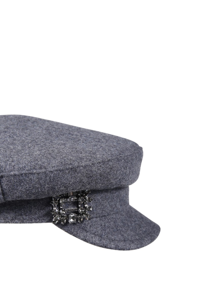 Roger Vivier Rv Broche Sailor Cap In Gray