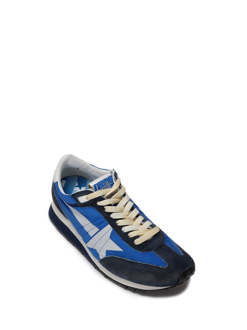 Golden Goose Deluxe Brand Running Marathon Nylon Upper Suede Sneakers In Blue