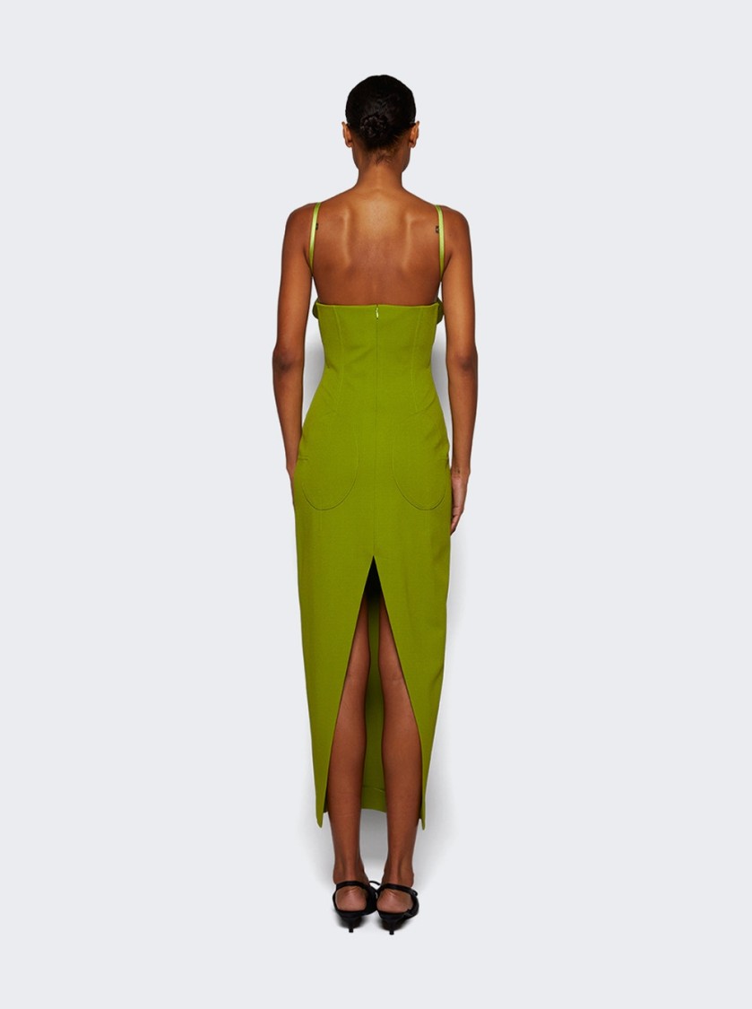 JEAN PAUL GAULTIER JEAN PAUL GAULTIER CONICAL BRA CUP DRESS ACID GREEN