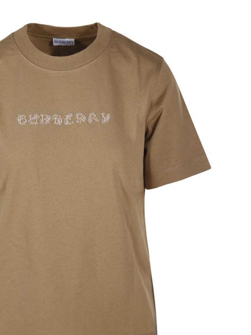 BURBERRY BURBERRY EMBROIDERED LOGO COTTON T-SHIRT 