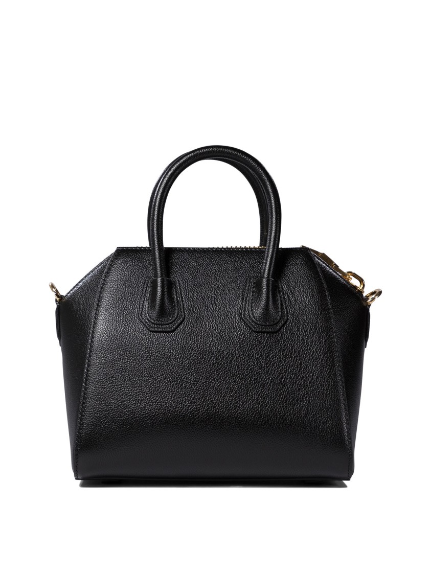 Givenchy Structured Mini Handbag In Full Grain Leather In Black