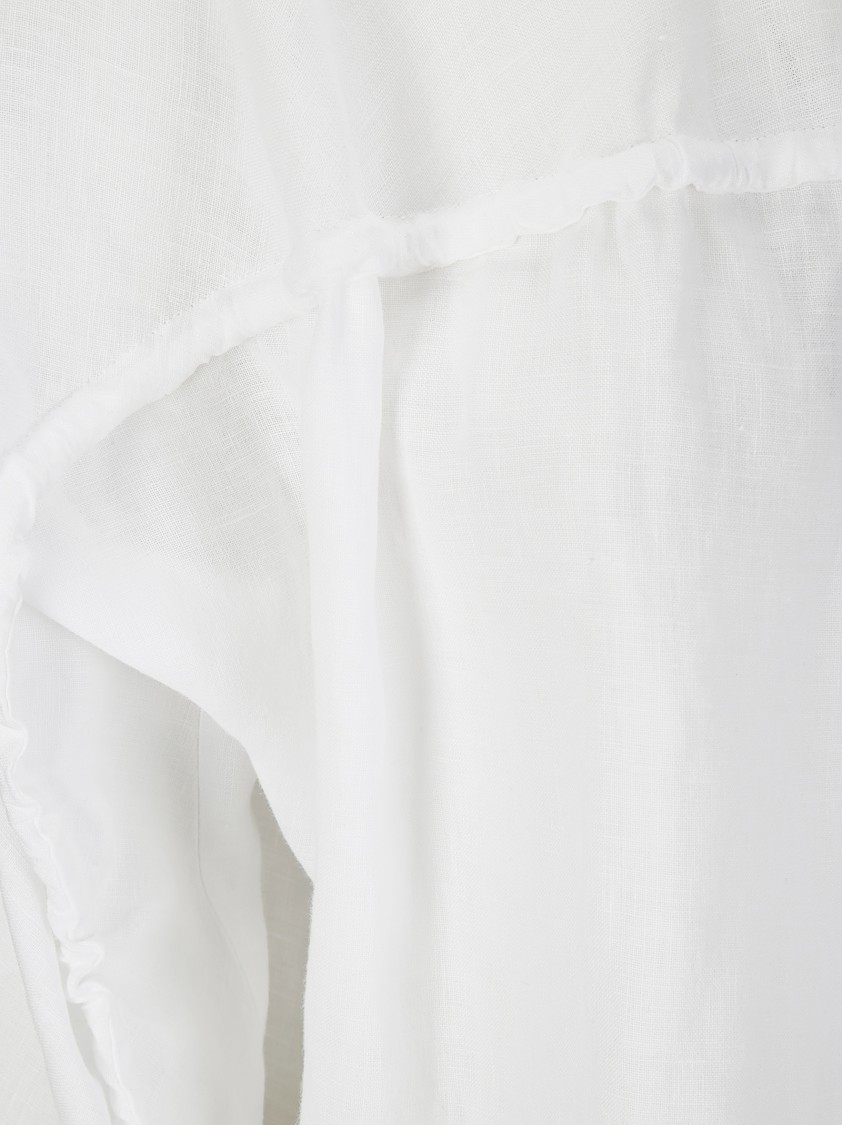 Stefano Mortari Crew-neck Linen Tunic In White