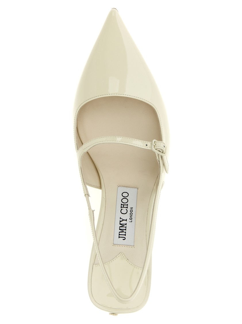 Jimmy Choo Didi 45 Pumps In Beige Patent Leather