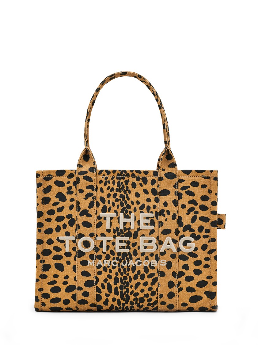 Marc Jacobs Animal Print Cotton Tote Bag With Embroidered Logo