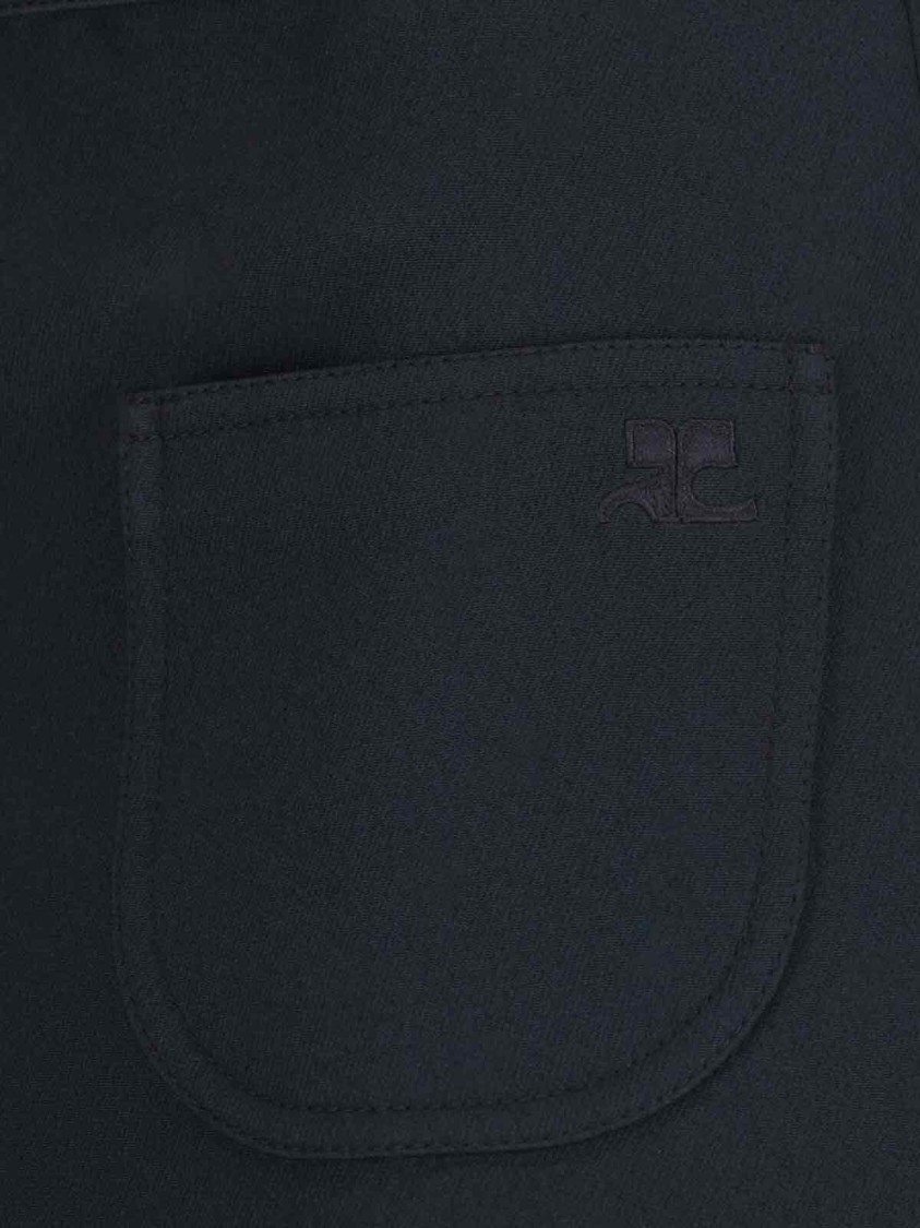 COURRÈGES COURRÈGES "2-POCKET" MINI SKIRT – BLACK