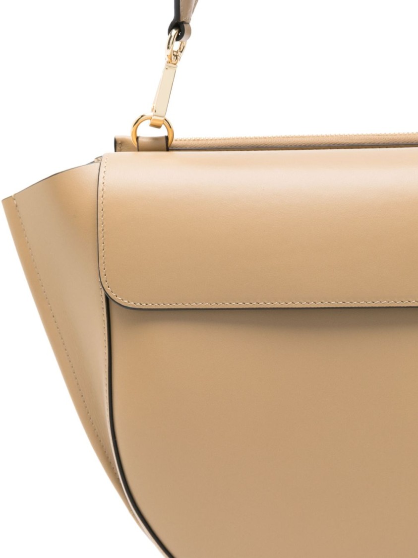 Wandler Beige Shoulder Bag With Sleek Rounded Silhouette In Brown