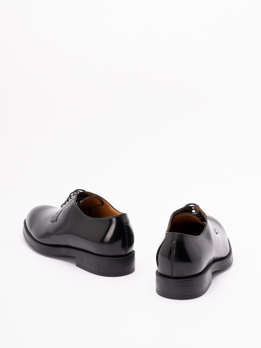 Tod's Polished Calf Leather Lace-up Shoes In Black