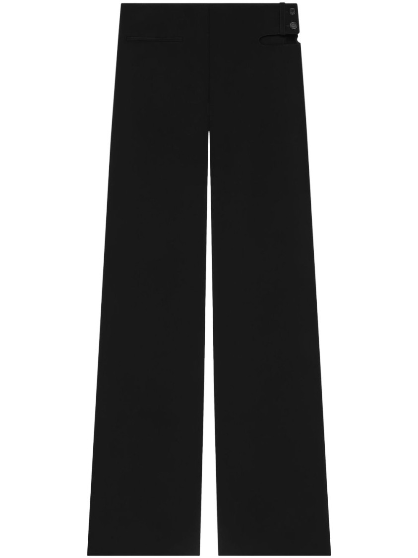 Courrèges Wide-leg Black Trousers In Black