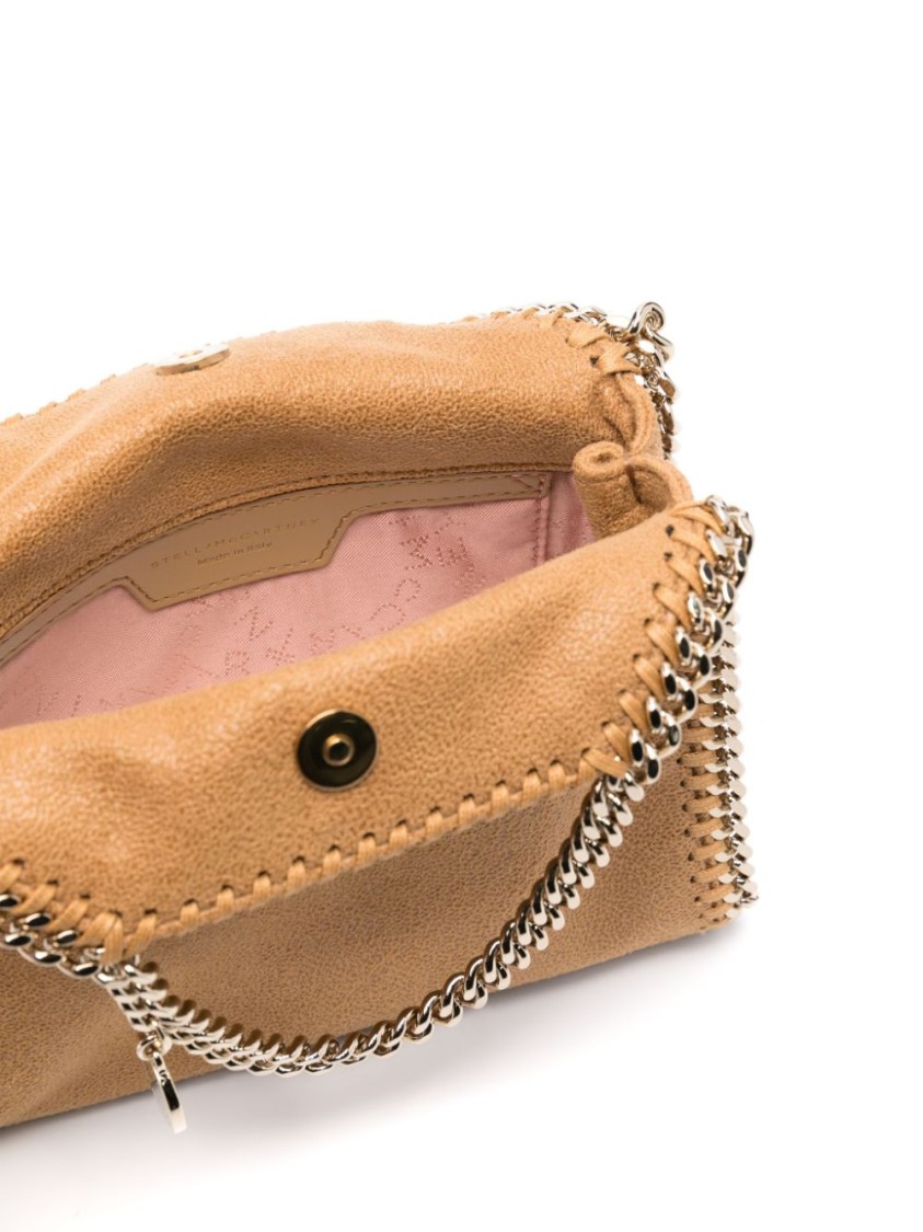 Stella Mccartney Geometric Red Handbag With Chain Trim And Versatile Carrying Options