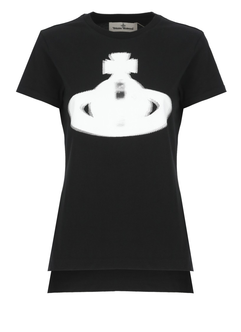 Shop Vivienne Westwood Black Halftone Orb T-shirt