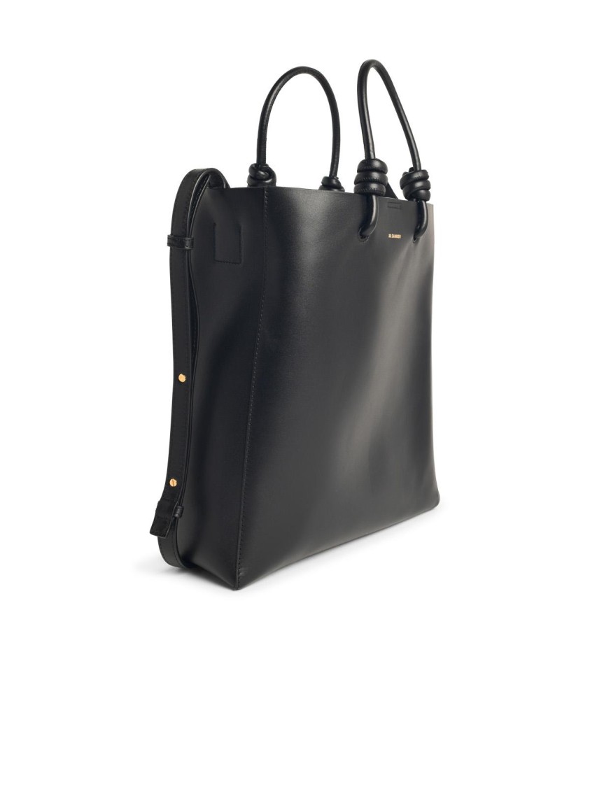 Jil Sander Rectangular Shape Top Handles Shoulder Strap Bag In Black