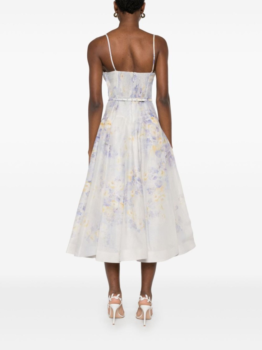 Zimmermann `crush` Twist Front Midi Dress