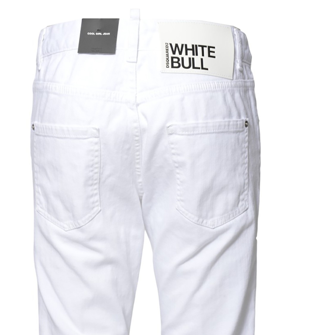 Shop Dsquared2 Cool Girl White Bull Jeans In White Denim