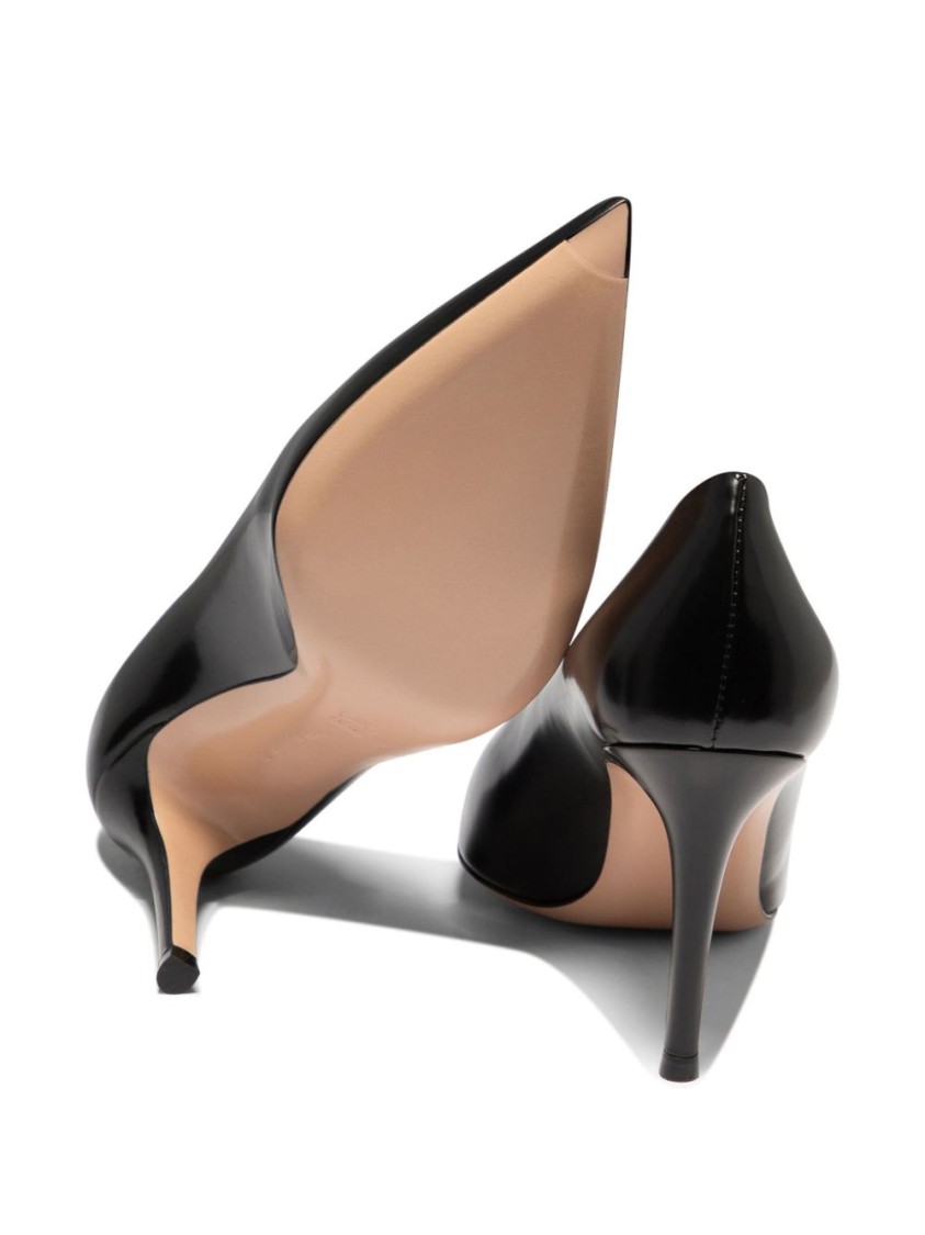 Shop Gianvito Rossi 85mm Black Leather Pumps