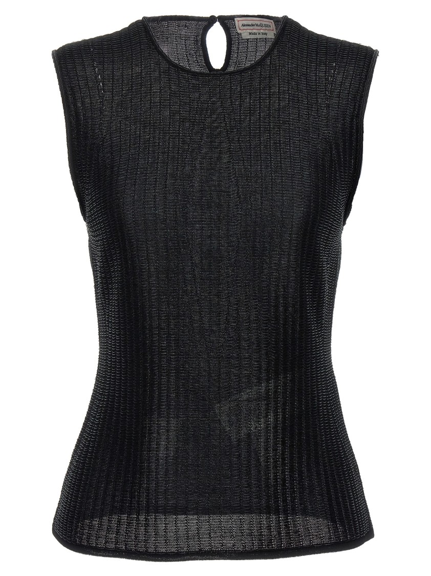 Alexander Mcqueen Mcqueen Women Armor Top In Black