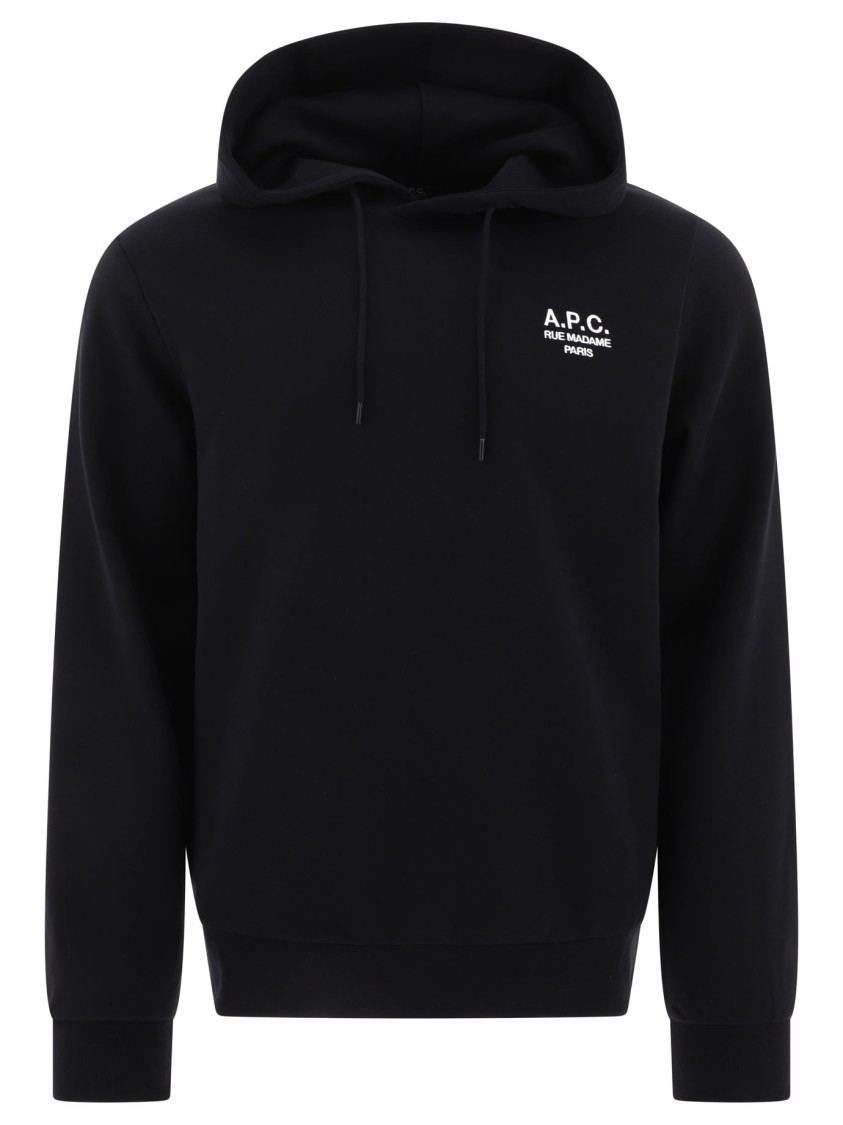 Apc A.p.c. Hoodie Standard Rue Madame Gots In Black