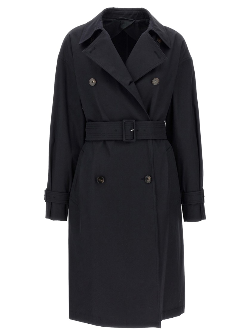 Max Mara Women Rain Trench Coat In Black