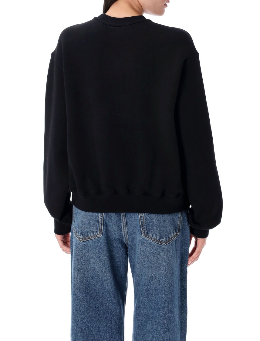 Alexander Wang T T By Alexander Wang Puff Logo Sweatshirt In Black