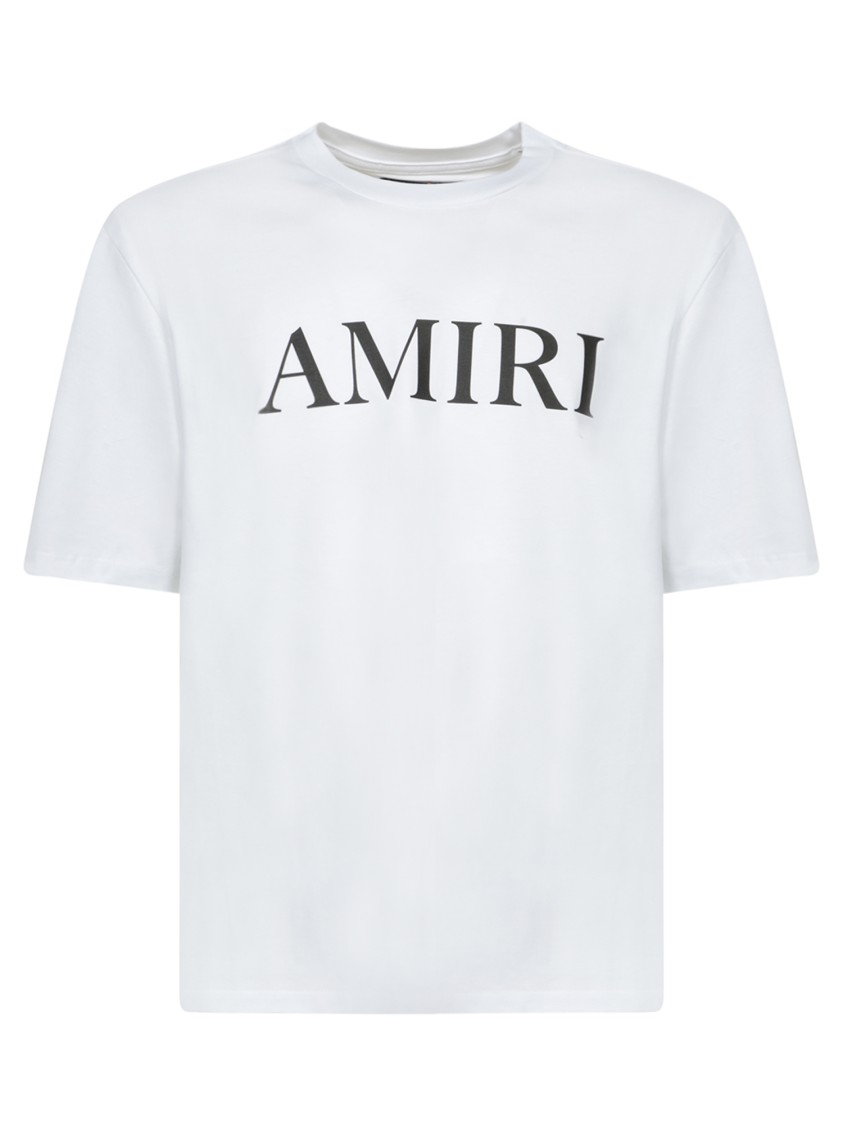 Shop Amiri White T-shirt With Black Logo