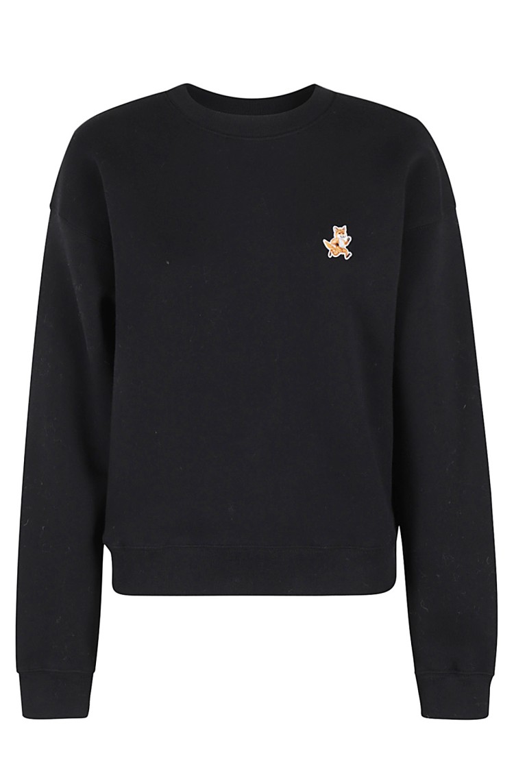 Maison Kitsuné Speedy Fox Patch Comfort Sweatshirt In Black