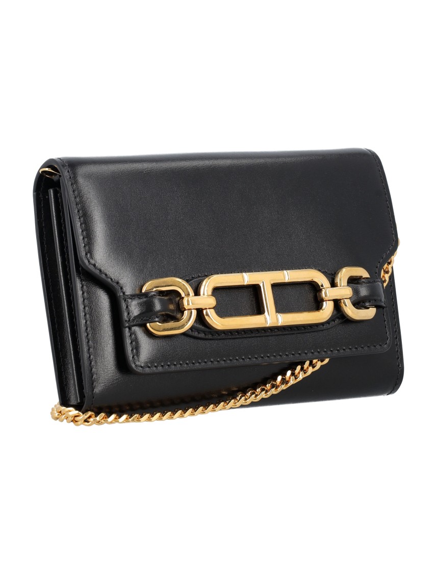 Tom Ford Black Small Whitney Leather Bag In Black