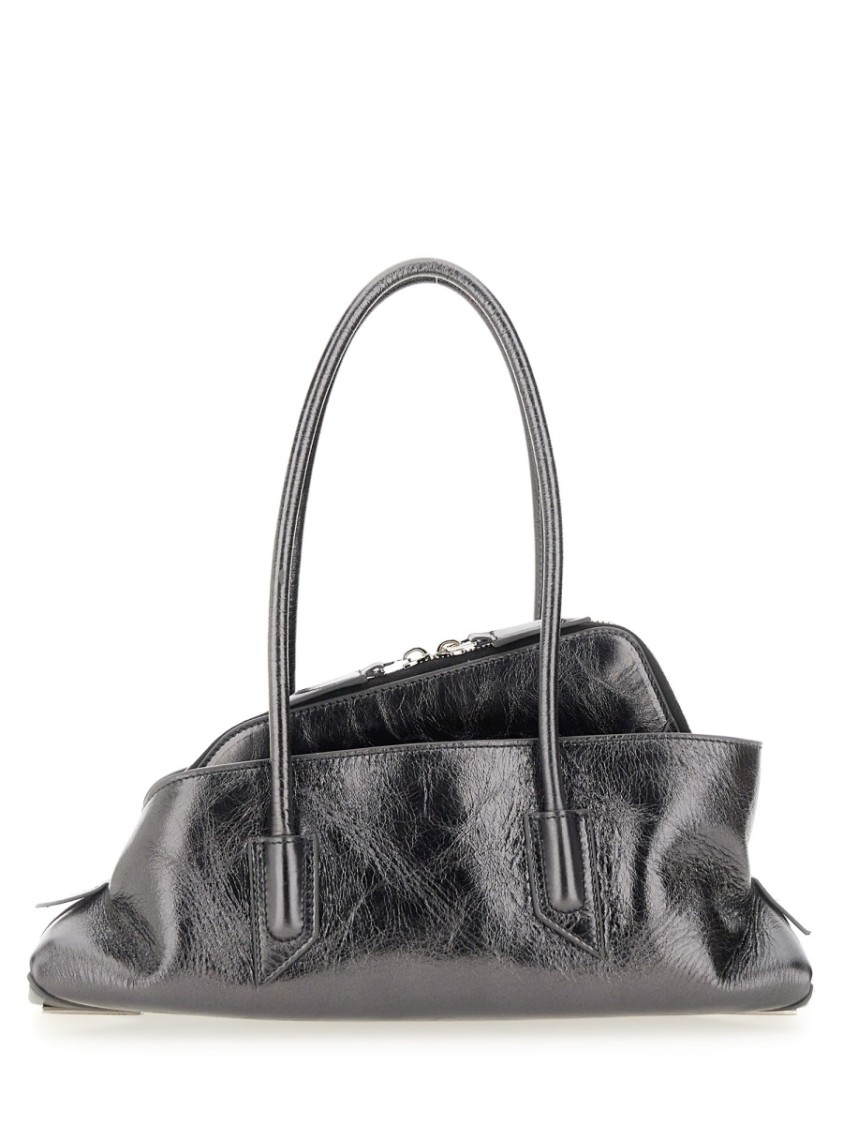 Attico Small La Passeggiata Shoulder Bag In Gray