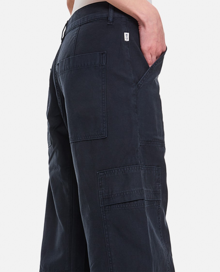 Citizens Of Humanity Marcelle Cotton Low Slung Cargo Pants In Black