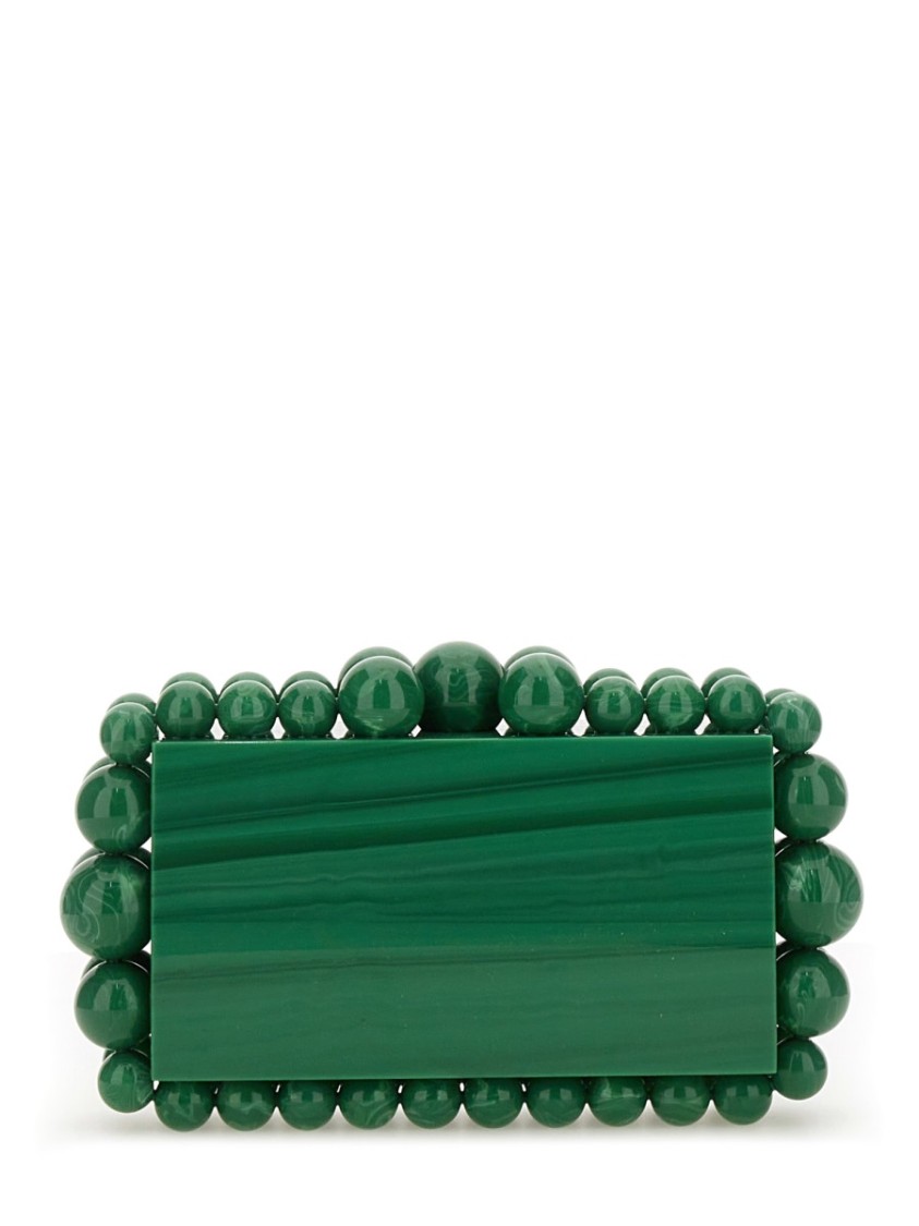 CULT GAIA CULT GAIA EOS CLUTCH WITH GLOSSY BEADED EDGING