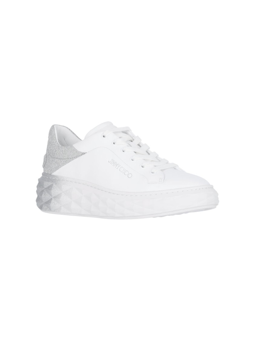 Shop Jimmy Choo "diamond Maxi/f Ii" Sneakers – White