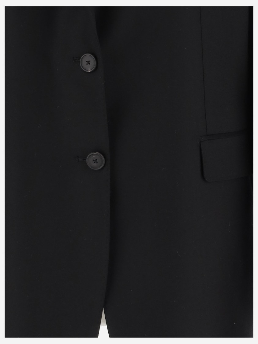 Tagliatore Two Button Long Jacket In Black