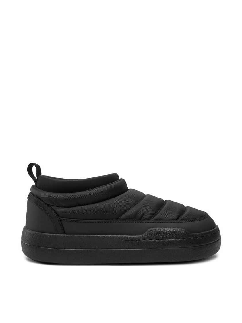 Moon Boot Park Soft Nylon Slip-on Sneakers In Black