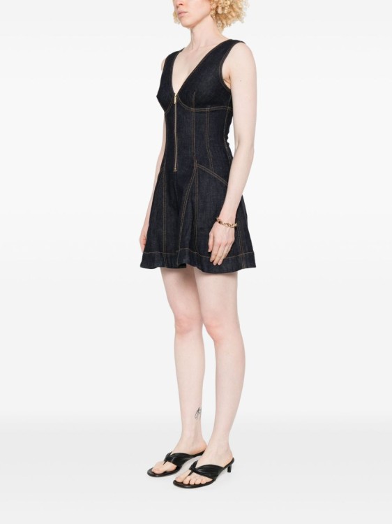 オールインワン・サロペット Self-Portrait Navy Blue Dress With Bustier Neckline And Zip Self-Portrait Navy Blue Dress With Bustier Neckline And Zip