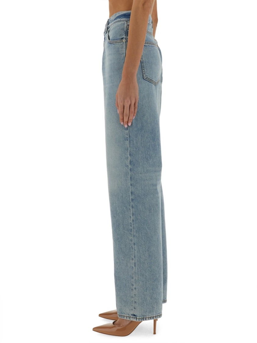 Shop Haikure "korea" Jeans In Blue