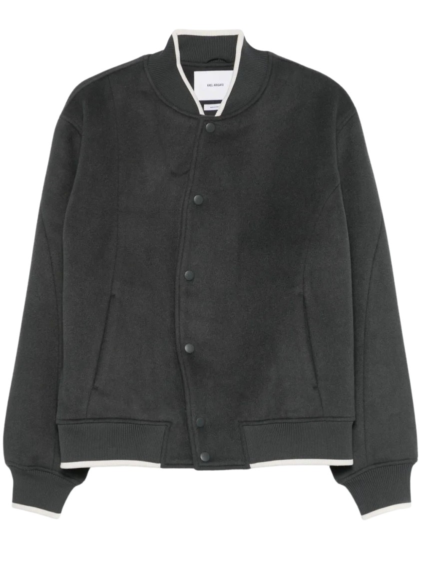 Axel Arigato Anthracite Grey Typo Varsity Jacket In Grey